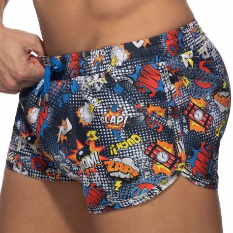 Addicted Comic Swim Shorts - Navy