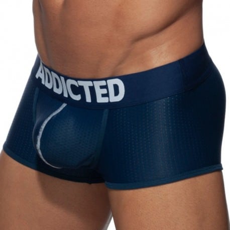 Addicted Push Up Mesh Trunks - Navy Blue