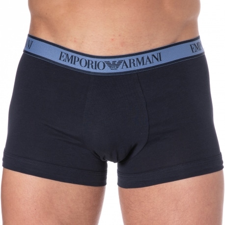 Emporio Armani Core Logoband Cotton Boxer Briefs - Navy