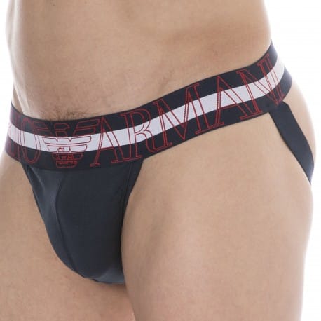 Emporio Armani Megalogo Cotton Jock - Navy