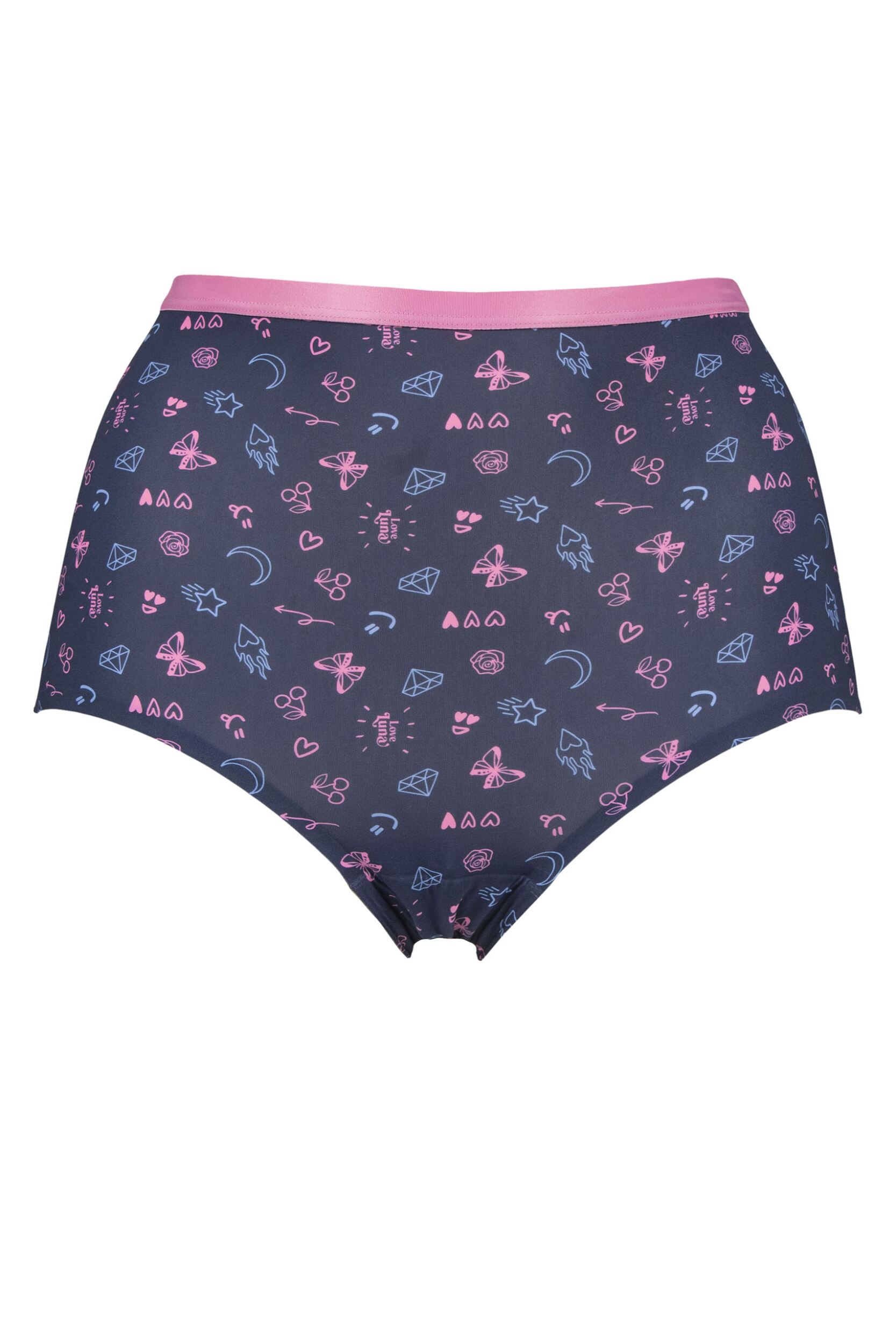 Love Luna 1 Pack Women's Eco Recycled Period Full Brief Denim 8-10 UK