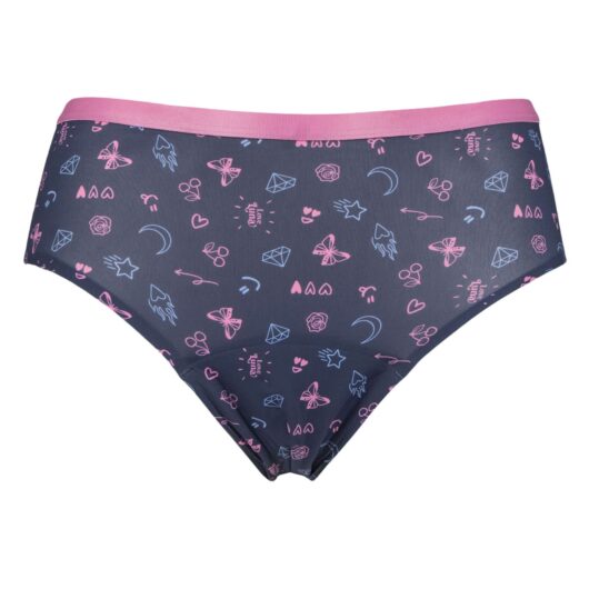 Love Luna 1 Pack Women's Eco Recycled Period Midi Brief Denim 8-10 UK