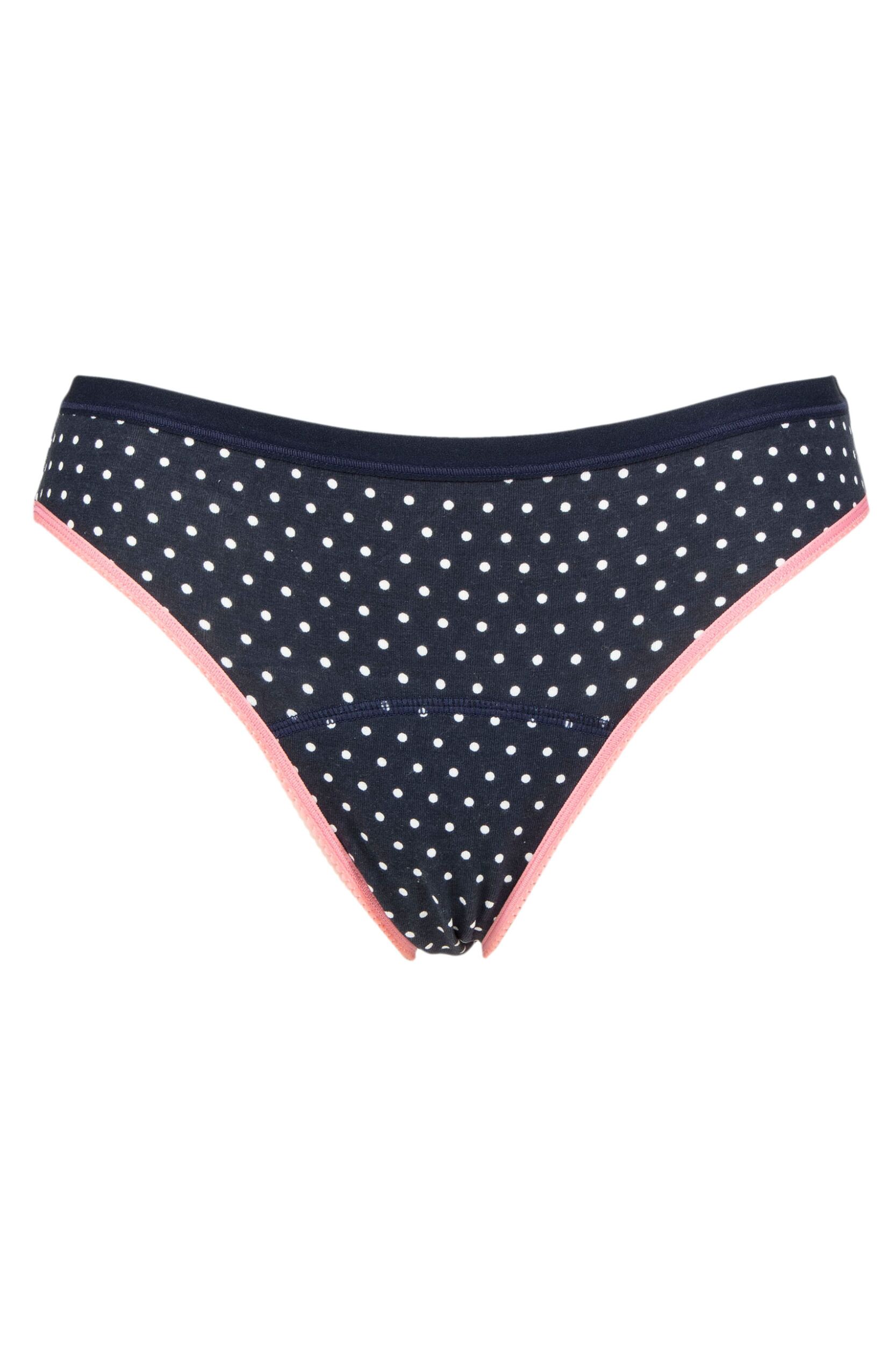 Love Luna 1 Pair Teens First Period Bikini Briefs Navy / White 10-11 Years
