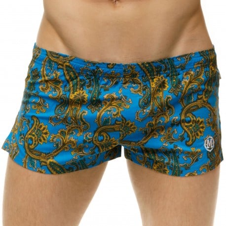 Marcuse Paisley Boxer Shorts - Blue