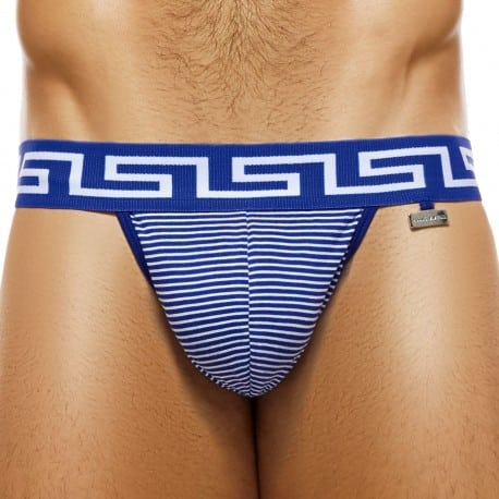 Modus Vivendi Hellenic Thong - Blue - White Stripe