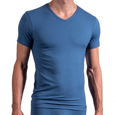 Olaf Benz RED 1601 V-Neck T-Shirt - Indigo