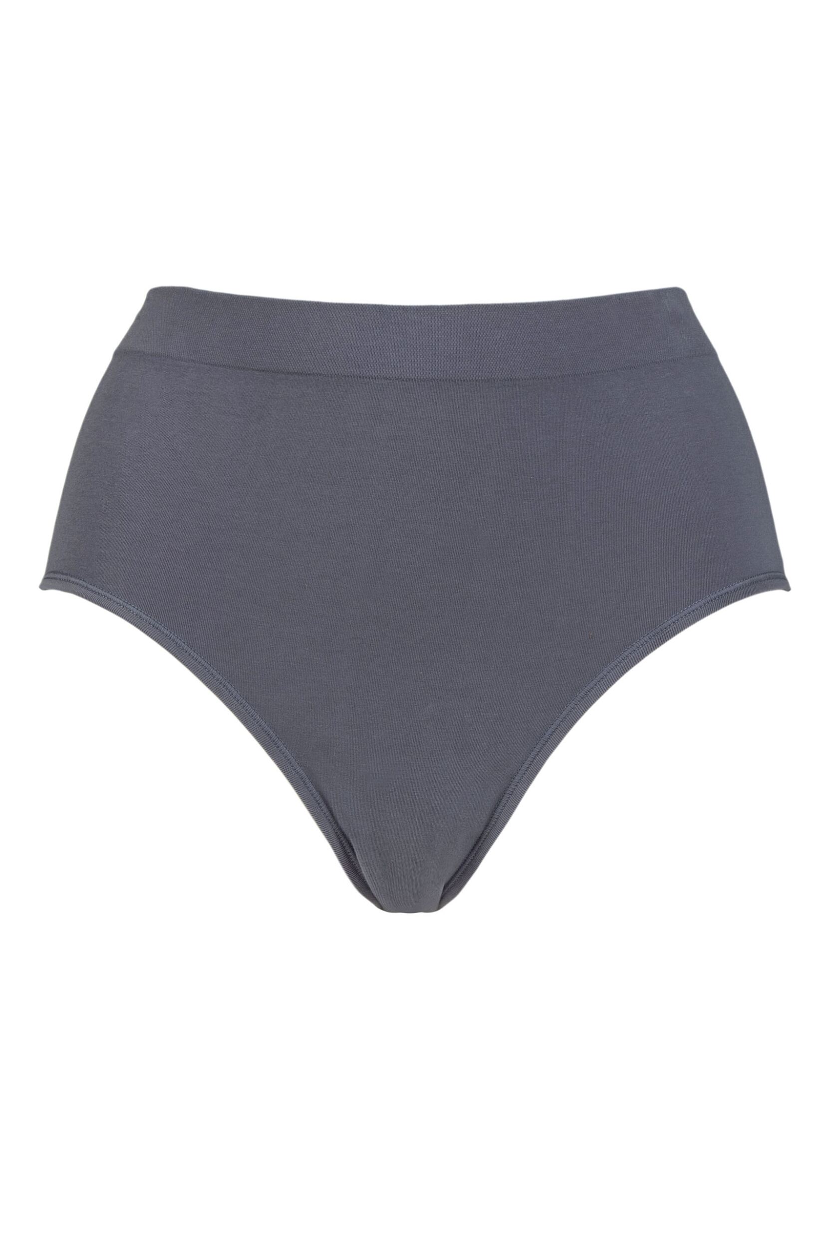 Women's 1 Pack Ambra Organic Cotton Full Brief Underwear Steel UK 8-10