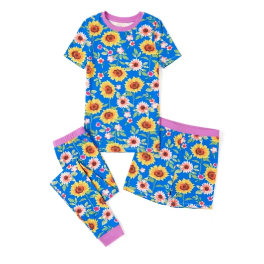 Bamboo Toddler/Kid 3pcs Playful Print Snug-Fitting Pajamas Set