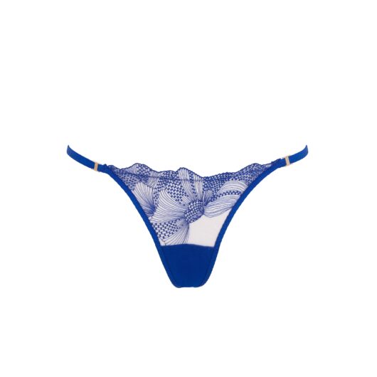 Bluebella Adeline Thong Sheer/Surf the Web Blue - 12