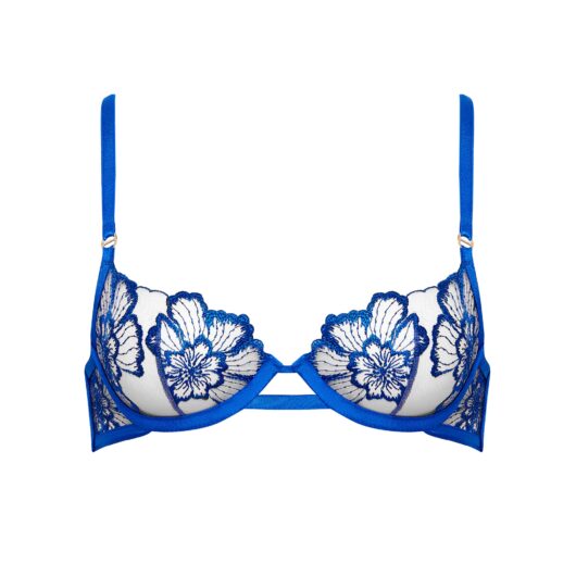 Bluebella Catalina Embroidered Sheer Bra Blue - 30A