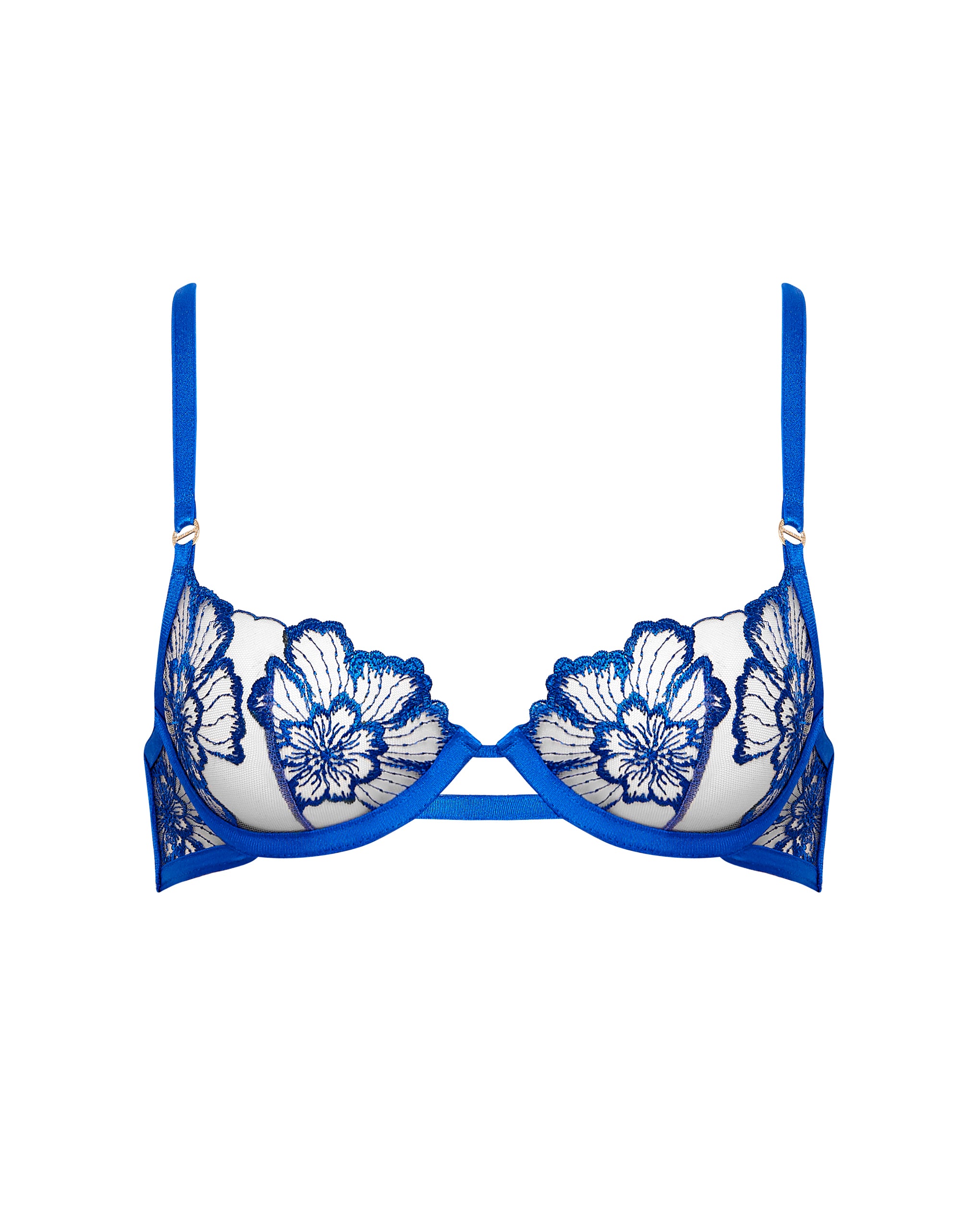Bluebella Catalina Embroidered Sheer Bra Blue - 30A