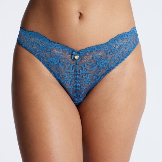 Boux Avenue Billie lace briefs - Petrol Blue - 18