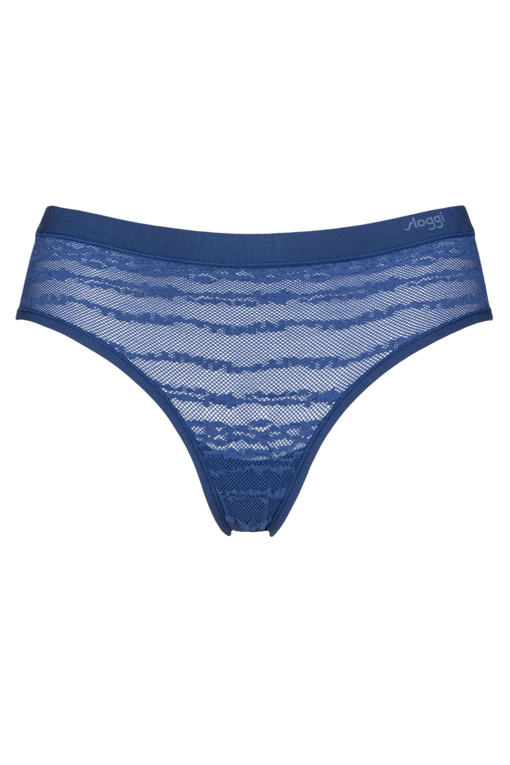 Womens 1 Pack Sloggi FREE Evolve Lace Hipster Blue Sapphire S/M