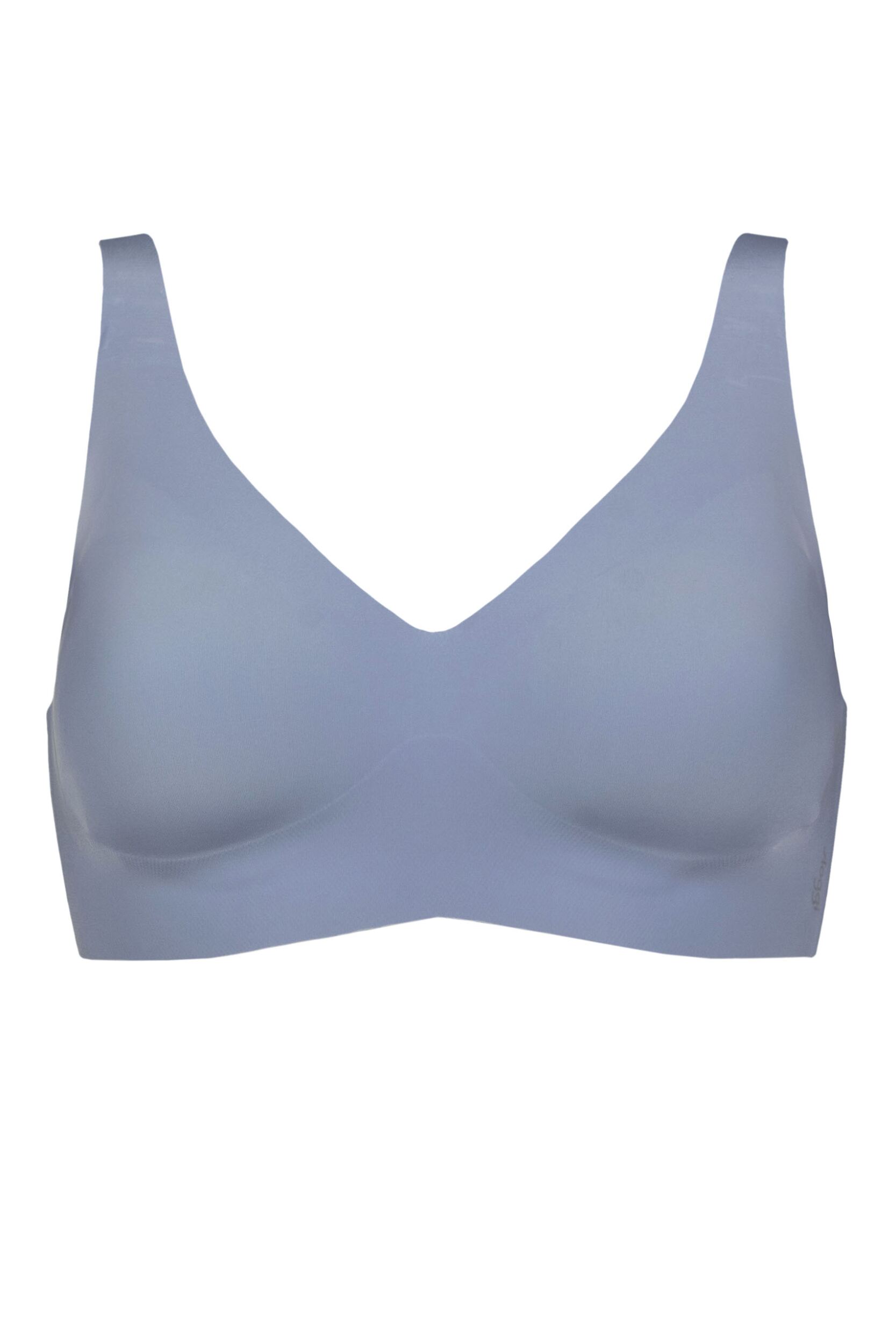 Women's 1 Pack Sloggi ZERO Feel 2.0 Soft Bra Chambray L