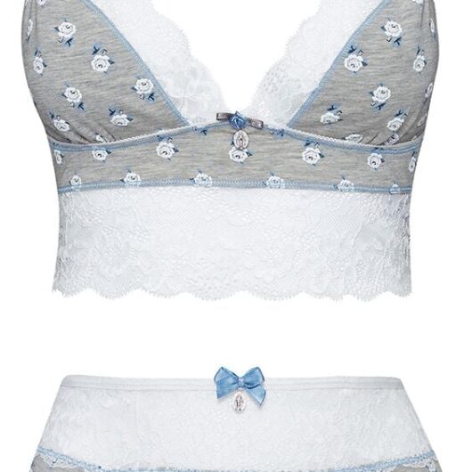 Vive Maria Bra - Blue rose set - XS - for Women - grey-white
