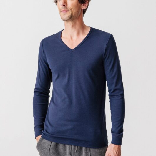 Damart Thermal Medium Warmth Long Sleeved V-neck T-shirt