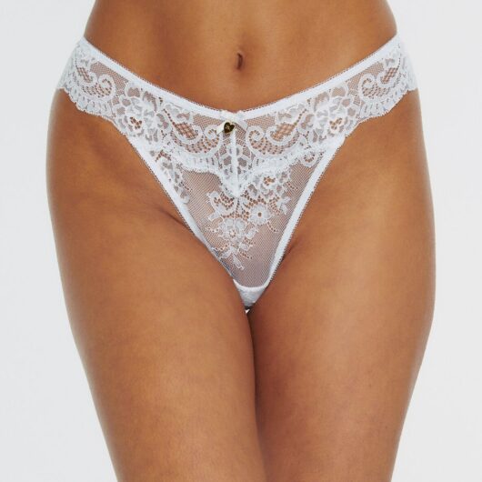 Boux Avenue Amber lace thong - White - 06