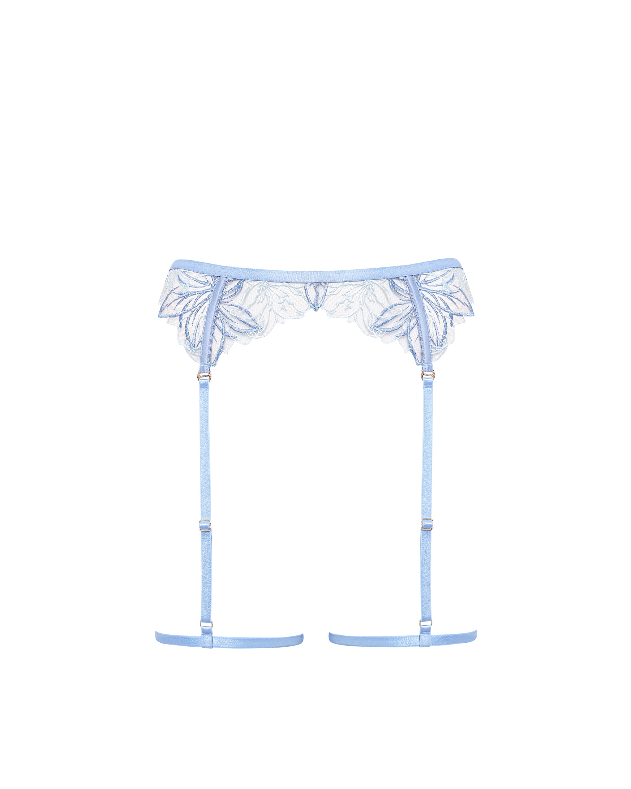 Bluebella Lilly Thigh Harness Hydrangea Blue/Ice Water Blue/Sheer - 12