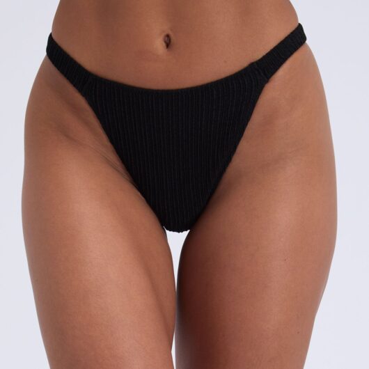 Boux Avenue Amalfi crinkle brazilian bikini bottoms - Black - 06