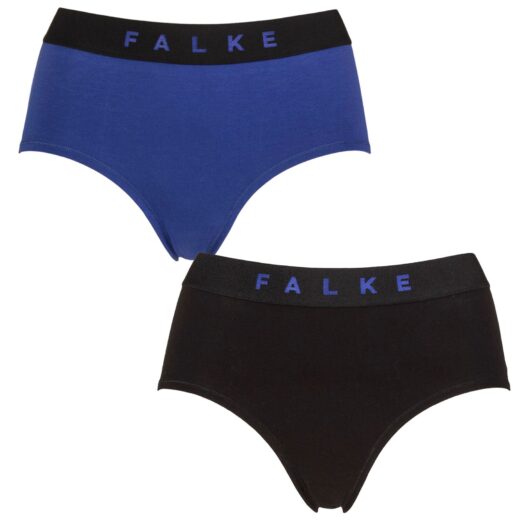 Women's 2 Pack Falke Daily Comfort Cotton Hipster Briefs Blue and Black XXL