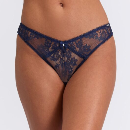 Boux Avenue Addison lace briefs - Deep Blue - 16