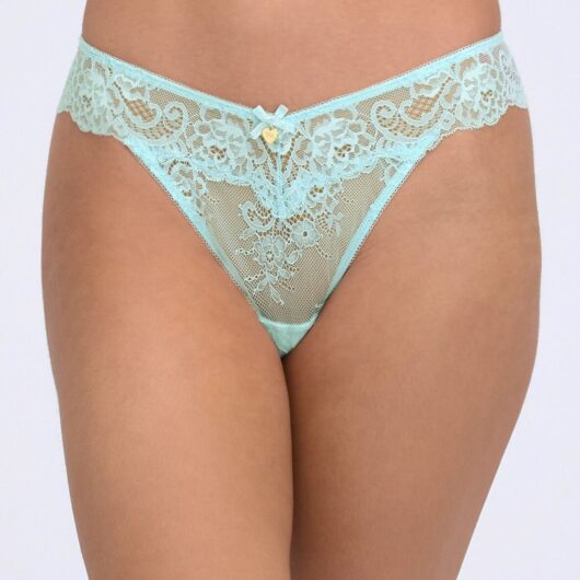 Boux Avenue Amber lace thong - Duck Egg - 06