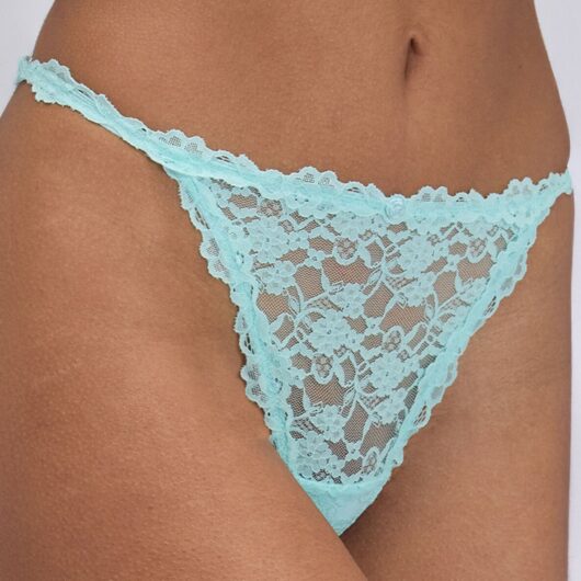 Boux Avenue Brooke lace g-string thong - Ice Blue - 06