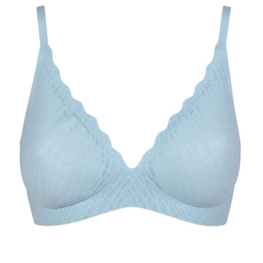 Women's 1 Pack Sloggi Zero Feel Bliss The Up Push Up Bra Light Blue Medium