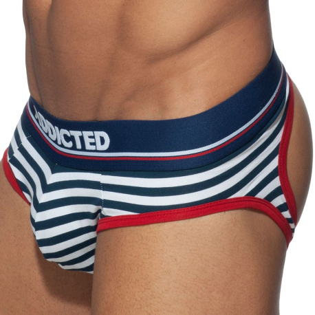 Addicted Basic Colors Empty Bottom Brief - Sailor