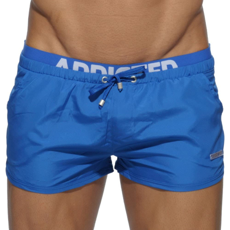 Addicted Double Waistband Swim Short - Royal