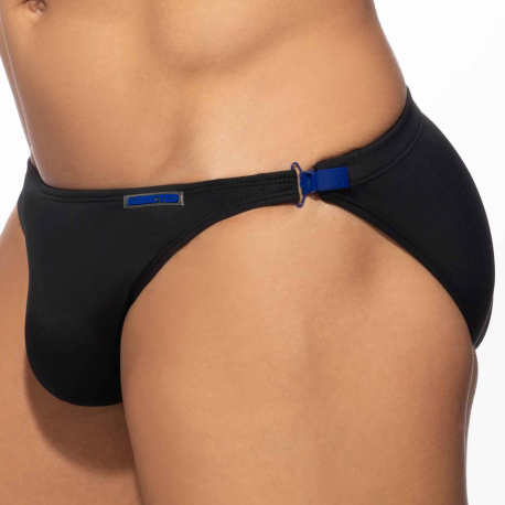 Addicted Fetish Gripper Bikini Swim Briefs - Black - Blue