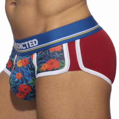 Addicted Ibiscus Double Side Briefs - Blue