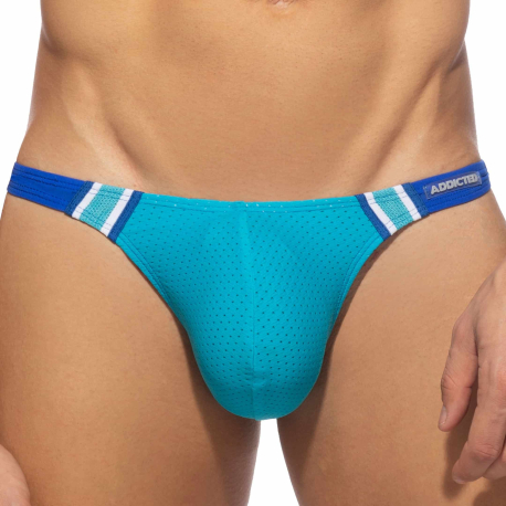 Addicted Mini Mesh Thong - Turquoise - Blue