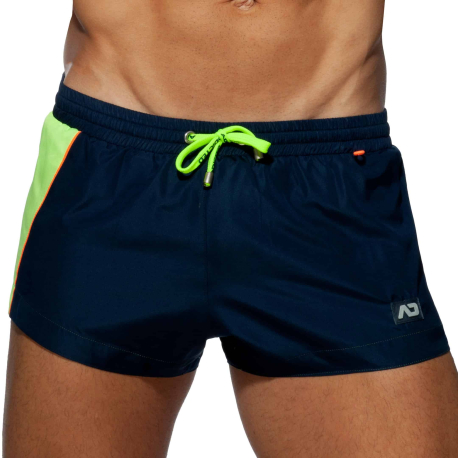 Addicted Racing Side Swim Shorts - Navy Blue