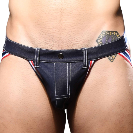 Andrew Christian Almost Naked Stretch Denim Jock - Indigo Blue