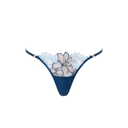 Bluebella Calantha Floral Lace Thong Blue - 6