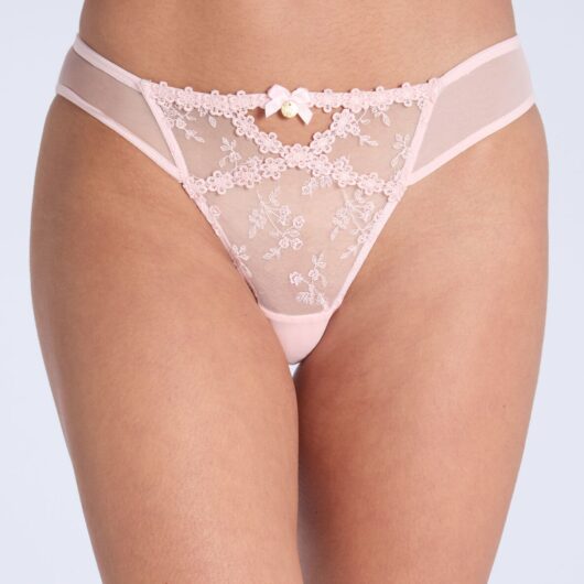 Boux Avenue Avery embroidered briefs - Light Pink - 12