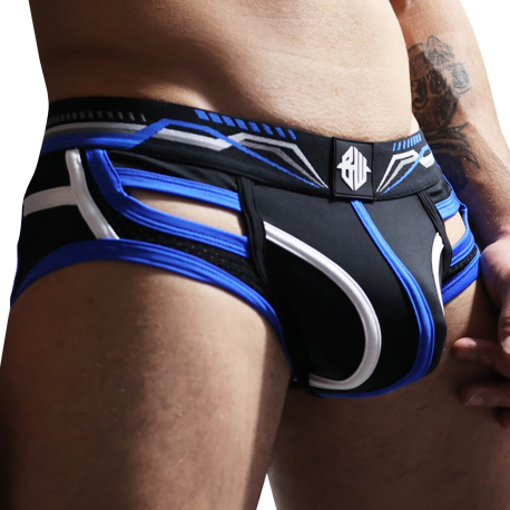 Breedwell Cyber Nights Briefs - Black - Blue