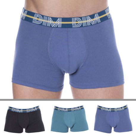 DIM 3-Pack Powerful Boxer Briefs - Blue - Green - Black