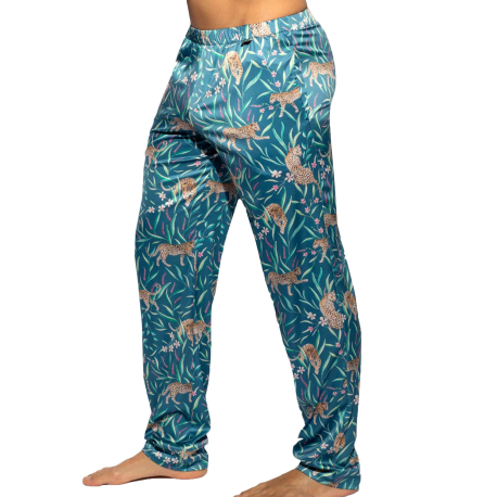 ES Collection Wild Satin Lounge Pants - Blue