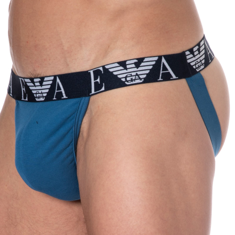 Emporio Armani Bold Monogram Cotton Jock - Octane
