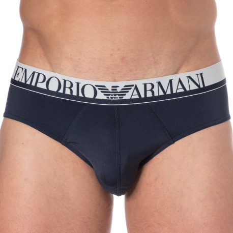 Emporio Armani Essential Microfiber Briefs - Navy