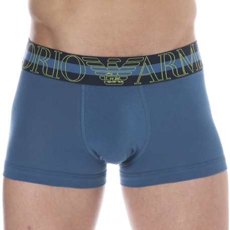 Emporio Armani Megalogo Cotton Boxer Briefs - Octanium Blue