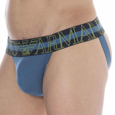 Emporio Armani Megalogo Cotton Jock - Octanium Blue