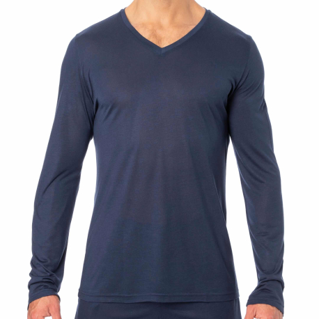 HOM Cocooning Long Sleeve T-Shirt - Navy