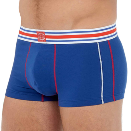 HOM Tie Break Cotton Trunks - Blue