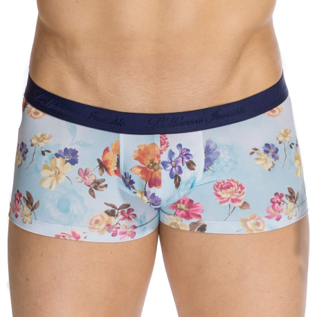 L'Homme invisible Hawaii Hipster Push-Up Trunks - Sky Blue