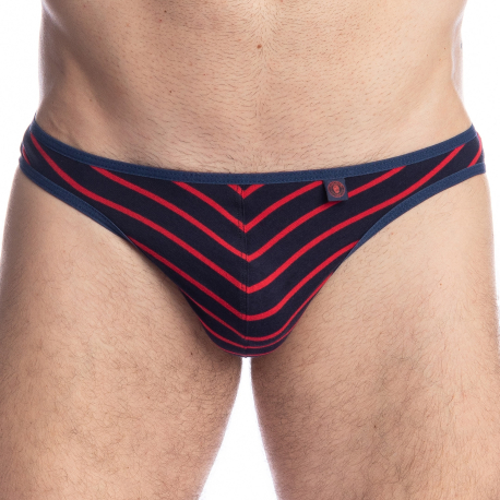 L'Homme invisible Querelle de Brest Mini Briefs - Navy - Red Stri