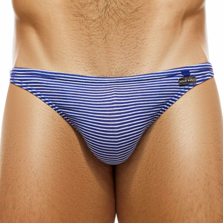 Modus Vivendi Hellenic Low Cut Briefs - Blue - White Stripe