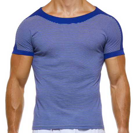Modus Vivendi Hellenic T-Shirt - Blue - White Stripe